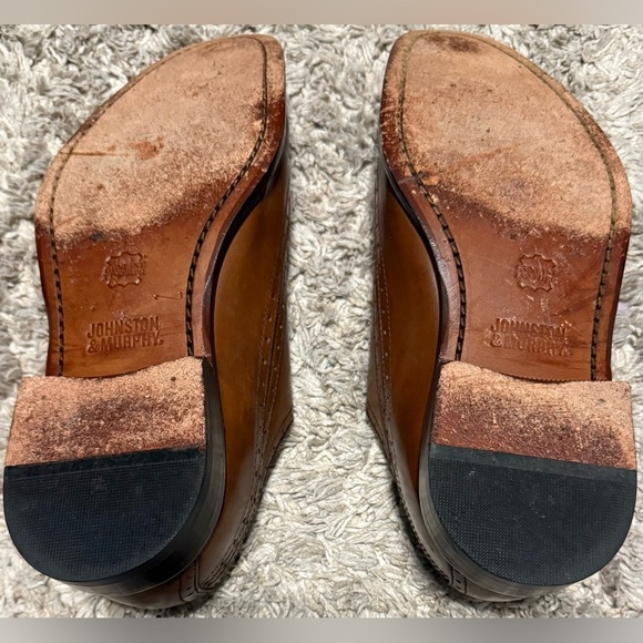 Johnston & Murphy Wingtip Oxford Shoes Brown Leather Men’s 10.5D CLEAN main image 11
